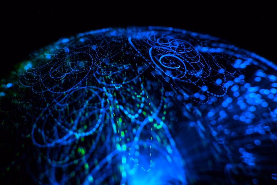 undersea internet cables power — data centers and underwater fiber routes on a glowing globe visualization